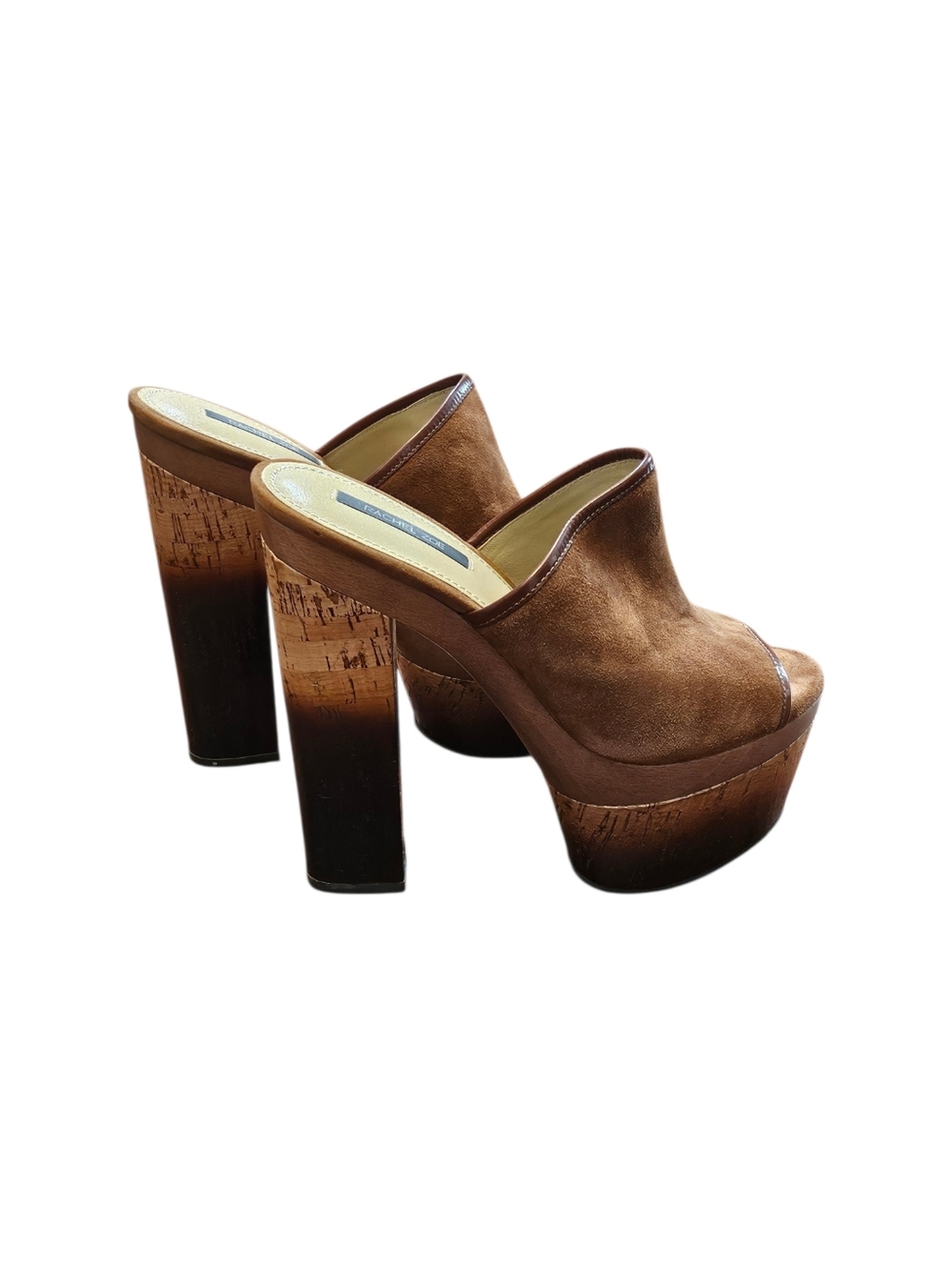 Rachel Zoe Eddie Kid Suede And Patent Lea Platform in Toasted Caramel Brown - Picture 2 of 8